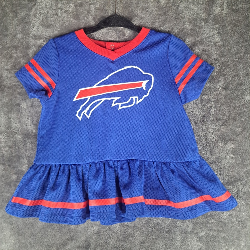 NFL Buffalo Bills Team Apparel Infant Jersey Peplum Dress Blue 6-12M Gameday